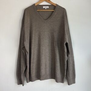 Turnbury Merino Wool V Neck Sweater 3XB Pullover Classic Preppy Heritage Luxury
